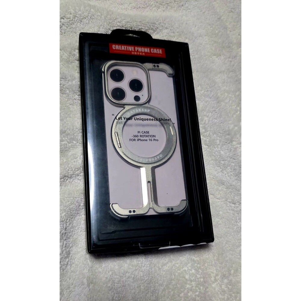 iPhone 16 Pro Max Protective Case Aluminum Metal Frameless Magnetic Phone Case